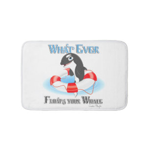 Alfombrilla De Baño Lo que sea que flote tu ballena