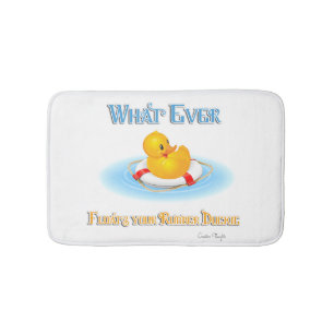 Alfombrilla De Baño Lo que sea que flote tu duckie de goma