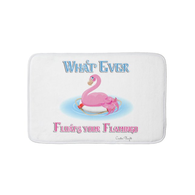 Alfombrilla De Baño Lo Que Sea Que Flote Tu Flamingo 2 (Anverso)