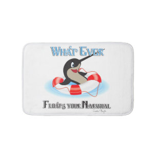 Alfombrilla De Baño Lo que sea que flote tu Narwhal Meme