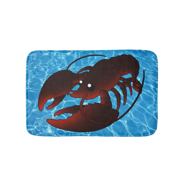 Alfombrilla De Baño Lobster rojo Personalizado lindo (Anverso)