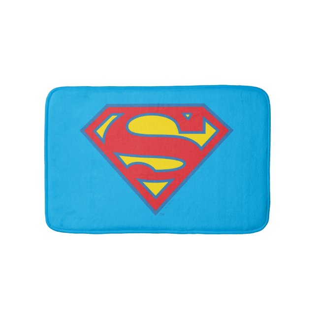 Alfombrilla De Baño Logo superchica clásica con contorno azul (Anverso)