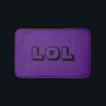 Alfombrilla De Baño LOL Royal Purple y Black Cute y Funny Bath Mat<br><div class="desc">¡De moda y divertido! El LOL Bath Mat es elegante y es un gran complemento para cualquier baño. ¡Este viene en morado real y negro! Perfecto para cualquiera que realmente le guste LOL!</div>