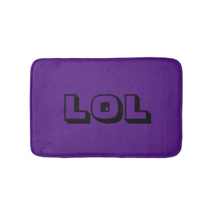 Alfombrilla De Baño LOL Royal Purple y Black Cute y Funny Bath Mat