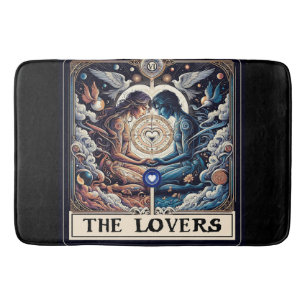 Alfombrilla De Baño LOS AMANTES Tarot Celestial Hombre y Mujer Almas G