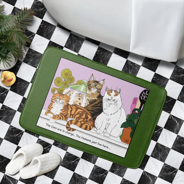 Alfombrilla De Baño Los gatos están a cargo (Subido por el creador)