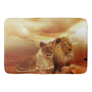 Alfombrilla De Baño Los leones juntos