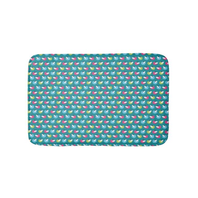 Alfombrilla De Baño Los pájaros modelan el azul (Anverso)