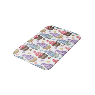 Alfombrilla De Baño Los pastelitos acuarela son coloridos