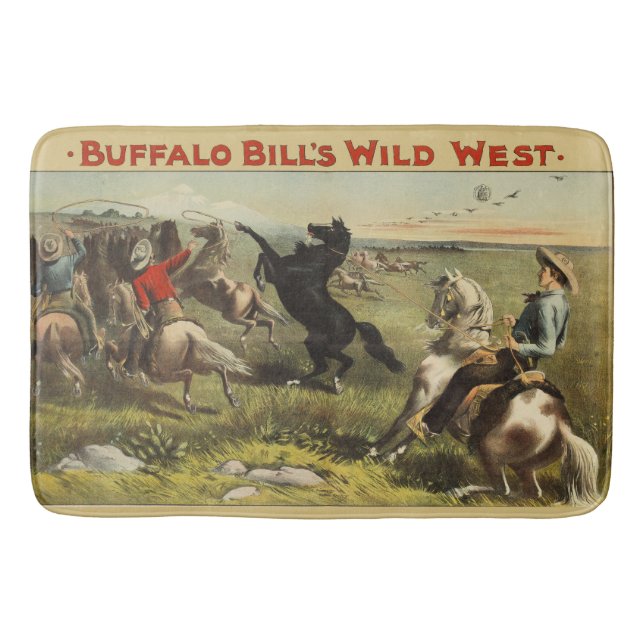 Alfombrilla De Baño Los salvajes caballos occidentales de Buffalo Bill (Anverso)