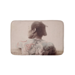 Alfombrilla De Baño Los tatuajes del novio japonés, c.1880 (foto)