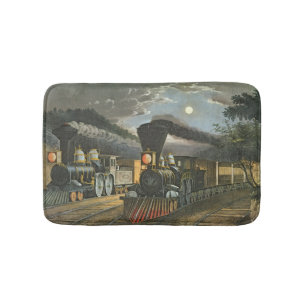 Alfombrilla De Baño Los trenes expresos del relámpago, 1863