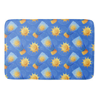 ALFOMBRILLA DE BAÑO LOTE AZUL AMARILLO SUNTAN SUNTAN SUNS SEASHELLS