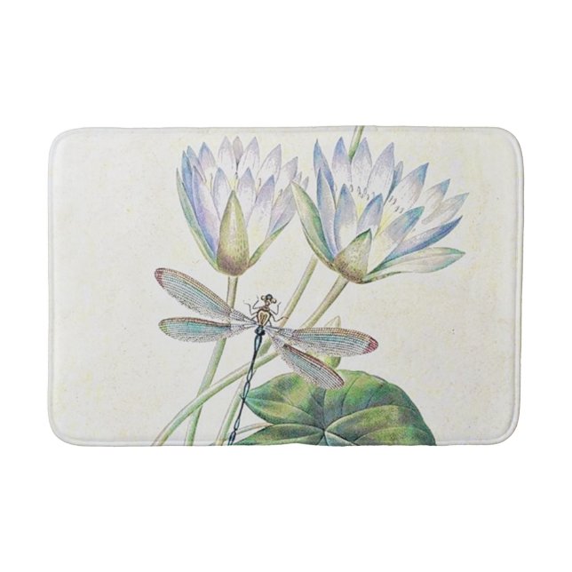 Alfombrilla De Baño Loto y libélula (Anverso)