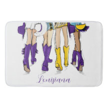 Louisiana Ladies Moda Cowboy Boot Purple Yellow