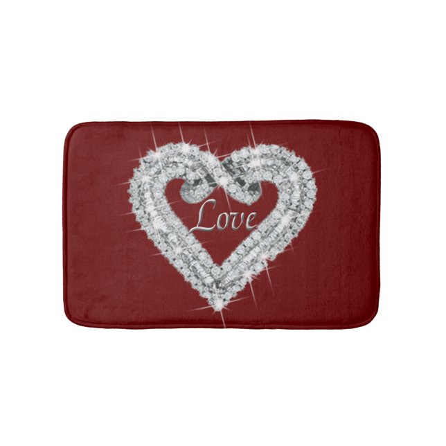 Alfombrilla De Baño Love Diamond Heart Bath Mat (Anverso)