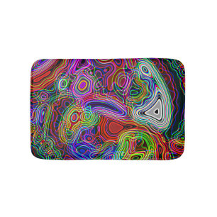Alfombrilla De Baño Luces de neón coloridas Resumen Arcoiris