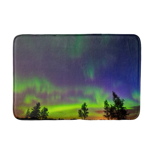 Alfombrilla De Baño Luces del Norte | Manitoba Canadá (Anverso)