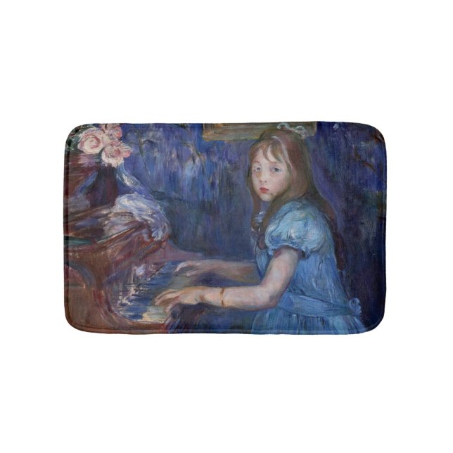 Alfombrilla De Baño Lucie Leon tocando el piano (de Berthe Morisot) (Anverso)