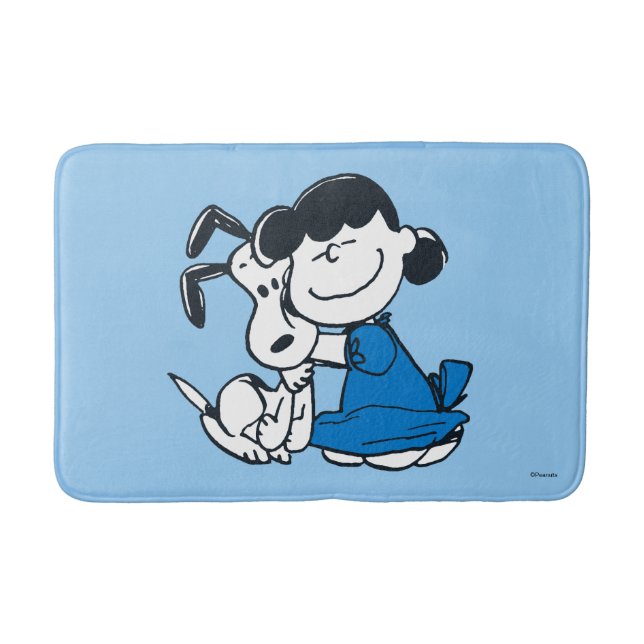 Alfombrilla De Baño Lucy Hugging Snoopy (Anverso)