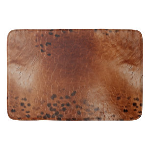 Alfombrilla De Baño Lugares de leopardo marrón de piel falsa
