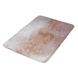 Alfombrilla De Baño Lujoso Rosa Gold y Lace Bath Mat