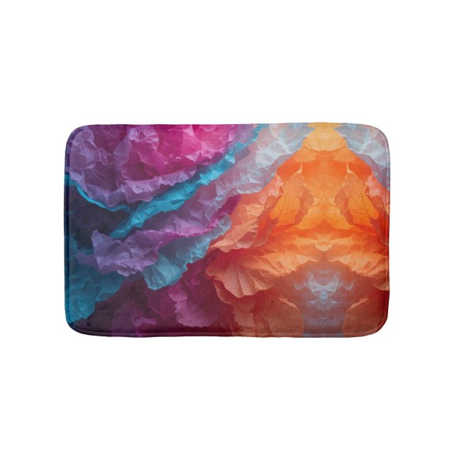 Alfombrilla De Baño Luminous Abstract Tissue Paper Layers (Anverso)