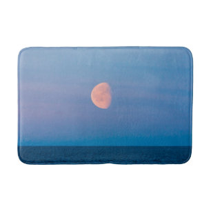 Alfombrilla De Baño Luna sobre el Mar de Bering Extremo Oriente Ruso