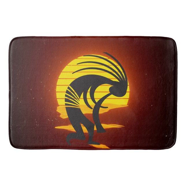 Alfombrilla De Baño Luna y estrellas de Kokopelli Sunset (Anverso)