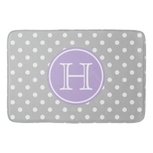 Alfombrilla De Baño Lunares del gris y del blanco de ceniza con