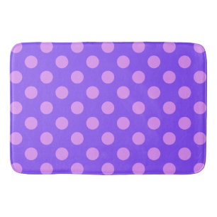 Alfombrilla De Baño Lunares lila sobre pervinca