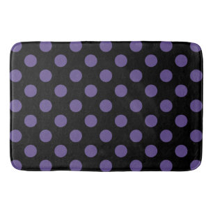 Alfombrilla De Baño Lunares ultra violetas sobre negro