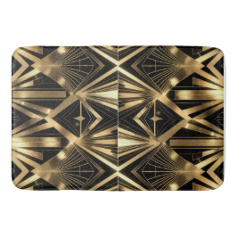 Alfombrilla De Baño Luxurious Art Deco Geometric Gold and Black