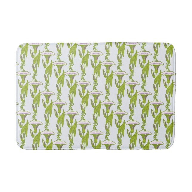 Alfombrilla De Baño Luz Art Nouveau Ipomoea tapicería floral (Anverso)