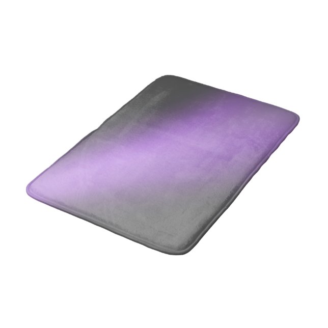 Alfombrilla De Baño Luz de luna Ombre Plata Gris y Lilac (Angular)