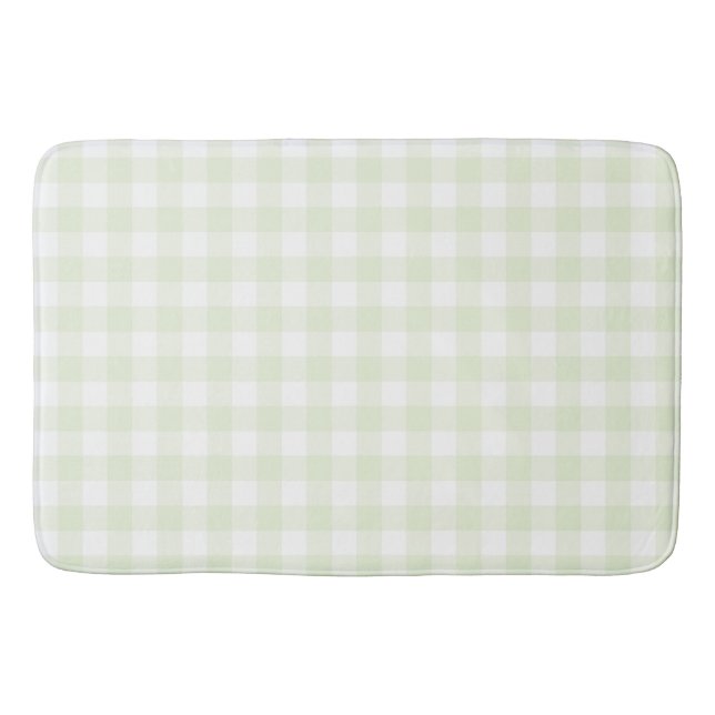 Alfombrilla De Baño Luz suave verde Gingham Buffalo Check Plage (Anverso)