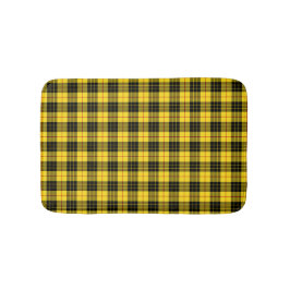 Alfombrilla De Baño MacLeod Clan Amarillo y Tartán escocés Negro