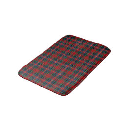 Alfombrilla De Baño MacPherson Tartán escocés rojo y azul