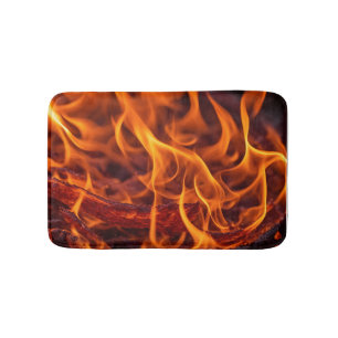 Alfombrilla De Baño Macro de llama de fuego