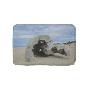 Alfombrilla De Baño Madera de deriva en la playa de Calfornia Océano P