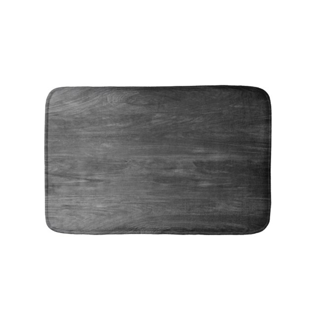 Alfombrilla De Baño madera negra abstracta (Anverso)
