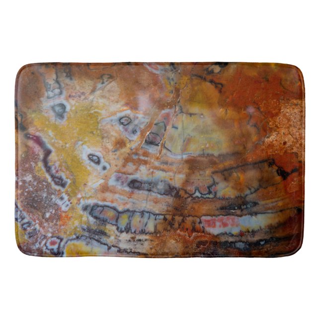 Alfombrilla De Baño Madera Petrificada Marrón (Anverso)