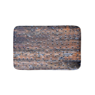 Alfombrilla De Baño Madera resistida vieja rústica con los clavos