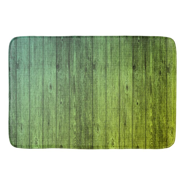 Alfombrilla De Baño madera verde (Anverso)