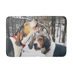 Alfombrilla De Baño Maderas Nevado del Coonhound del caminante de