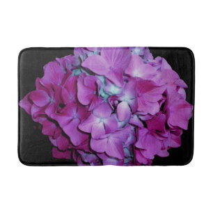 Alfombrilla De Baño Magenta Hydrangea floral rosa