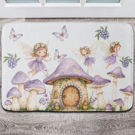 Alfombrilla De Baño Magic Fairies Purple Garden