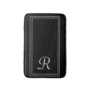 Alfombrilla De Baño Magnate elegante monogramado personalizado de bañ
