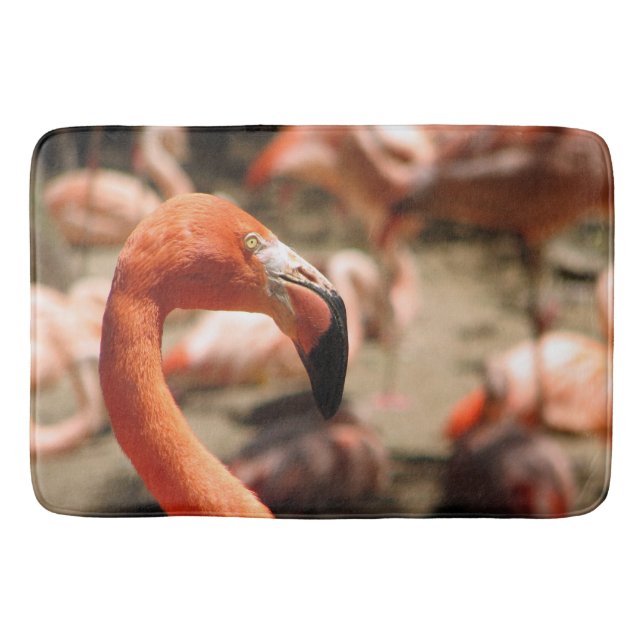 Alfombrilla De Baño ¡Magnífico Flamingo Bath Mat! (Anverso)