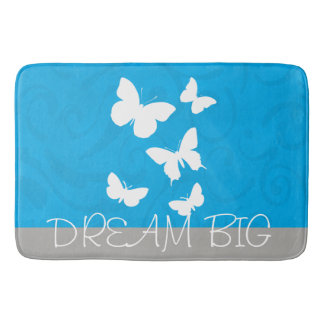 Alfombrilla De Baño Magnífico y elegante sueño azul y gris grande